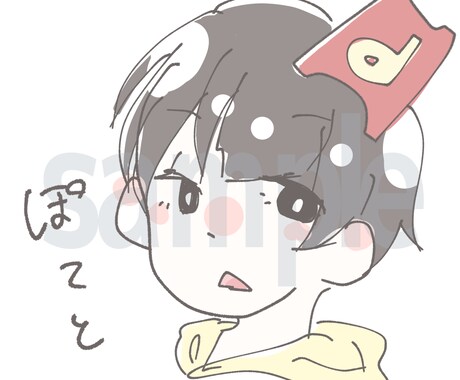 貴方だけのsns用のアイコン描きます sns用の簡単なアイコン作成致します イメージ2
