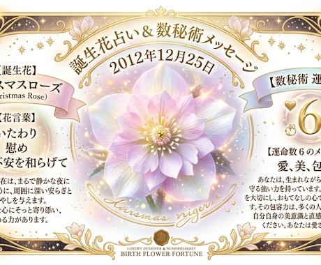 あなただけの人生ブループリント鑑定します 誕生花×数秘術｜あなたの人生ブループリント鑑定【画像納品】 イメージ1