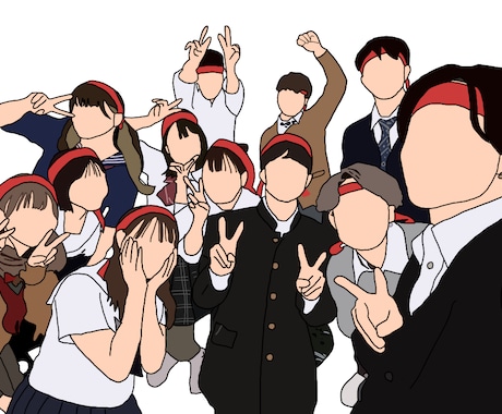 顔なしイラスト描きます イメージ1