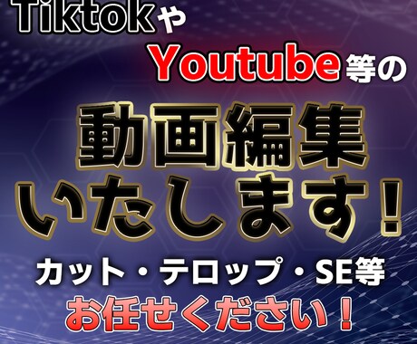 よくある【ごく一般的な】動画編集をご提供いたします 安く済ませたいけど、良クオリティにして欲しい方、おすすめです イメージ1