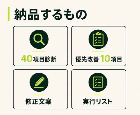 AI検索と問い合わせ導線を40項目で診断します URLを送るだけ。会議なしで改善の優先順位を届けます イメージ2