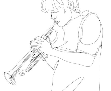 一筆描き風イラスト描きます Sアイコンに、隙間埋め用に、一筆描き風なイラスト作成します。 イメージ2