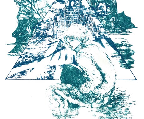 書籍装丁やMVに＊世界観を紡ぐ緻密イラスト描きます 独特の奥行きと幻想的な世界観を緻密なペン画で表現します イメージ2