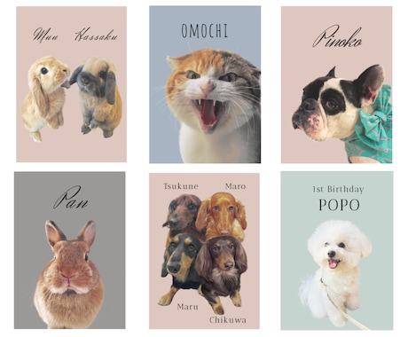 ペット似顔絵｜額縁付可｜お急ぎ可｜イラストにします 猫・犬・爬虫類等リアルでおしゃれなペット似顔絵｜ラッピング可 イメージ2