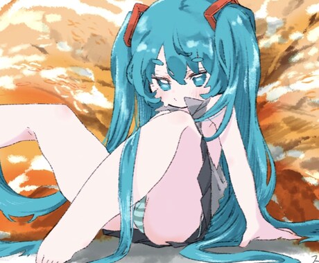 もちもちした女の子のイラスト描きます アイコンや動画のサムネイル等にご利用ください イメージ1