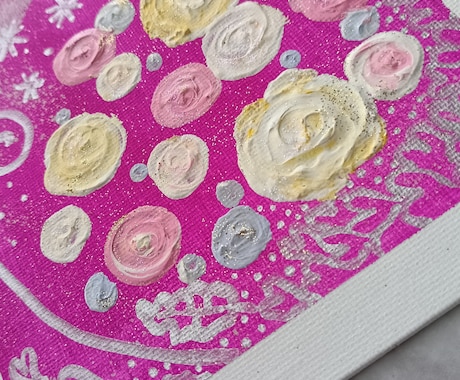 世界に一つ♡スクレツィアート画®を制作します ～色彩と粒子が織りなす幻想的なアート～ イメージ2