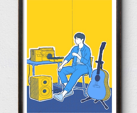 ポップでレトロなイラストを作成します SNS用のアイコンや、画像をレトロポップに仕上げます イメージ2