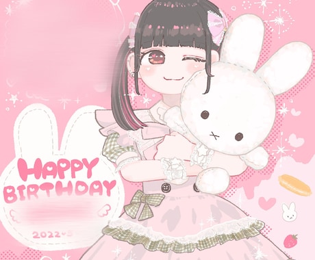 かわいい女の子のデフォルメイラスト描きます SNSアイコン、アイドル生誕・卒業メセカ、MVのサムネにも！ イメージ2