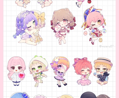 高級感のあるミニキャラを制作いたします 描込みのあるリッチな仕上がりでグッズやパネル用におすすめ！ イメージ2