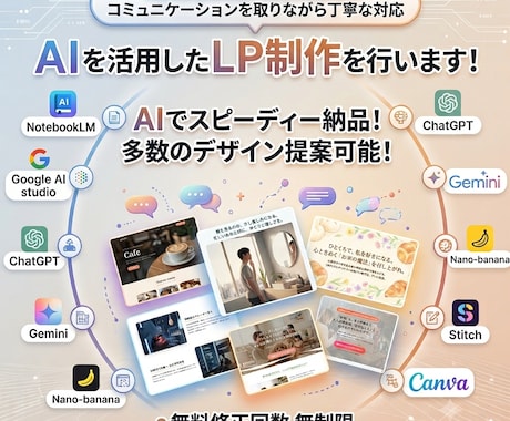 AIを活用したLP制作いたします イメージ1