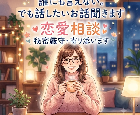 誰にも言えない。でも話したい話、聞きます 複雑恋愛、婚外恋愛、色々な恋愛の様々なお話聞かせてください。 イメージ1