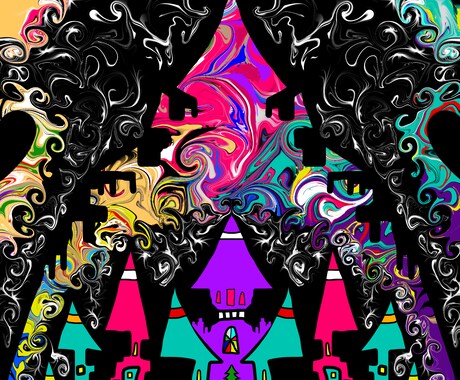 マーブリングします デザインのイメージを言って頂けたら描きます イメージ1