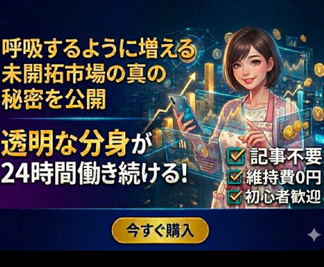 あなたの副業は稼げぬ❗️毎日作業なしサッと稼げます 口座が膨らむ心の安心をプレゼント⚠️今やらないと100%後悔 イメージ1