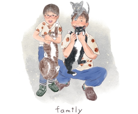 何年後も見返せる優しいタッチの似顔絵をお描きします お子様の成長記録をアイコンや贈り物で笑顔溢れる毎日に◎ イメージ2