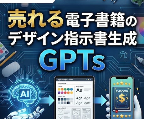 売れる電子書籍の表紙指示書生成GPTsご提供します 自作・デザイナー依頼を失敗させない！デザイン指示書を作成 イメージ1