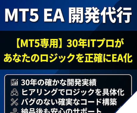 30年のITプロがMT5のロジックをEA化します イメージ1