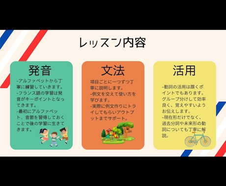 初心者向けやさしいフランス語のレッスンいたします 発音から文法、冠詞や動詞の活用までわかりやすくお伝えします！