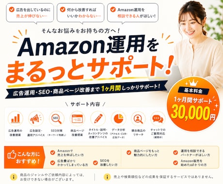 Amazonの売上アップを1ヶ月間サポートします イメージ1