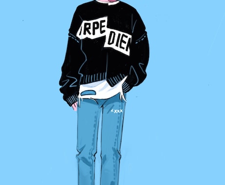 全身イラストを描きます 服のファッションがデザインできます イメージ1