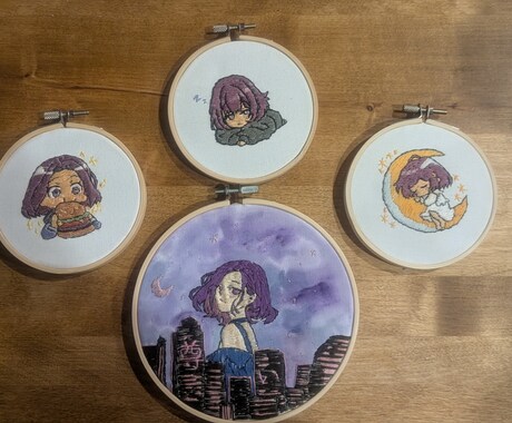 あなたのコテキャを刺繍します 推し活・配信特典受付中ひと針ひと針、心を込めて制作します。 イメージ2