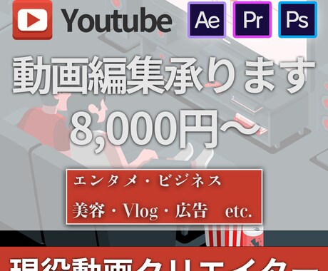 高コスパ｜YouTube用の動画編集承ります イメージ1