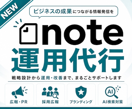 note運用代行をnote専門のプロが行います 【90社超の運用実績】AIと人に選ばれるnote運用を実施 イメージ1