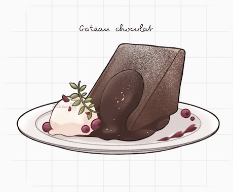 食べ物お描きします スイーツメインですがフードもデフォルメ風にお描きします イメージ2