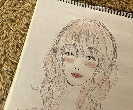 アイシャドウを使ったお洒落なイラスト描きます アイシャドウやリップを使った雰囲気のあるイラストを描きます♪ イメージ2