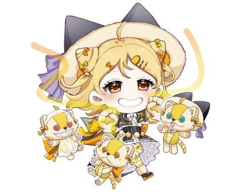 商用利用OK！かわいいミニキャライラストを描きます もちもちで柔らかく可愛いイラストを描きます！！ イメージ2