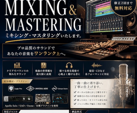 宅録・歌ってみた等のミックス・マスタリングをします イメージ1