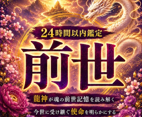 龍神依り代霊視◆前世を解明し運命を好転させます 龍神霊視で前世の謎を解き明かし、あなたの運命を好転させます イメージ1