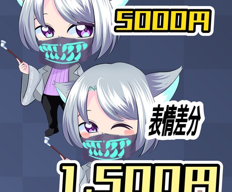 かわいいSDキャライラスト描きます まとめてお得‼3キャラ依頼で最大3000円引き‼ イメージ2