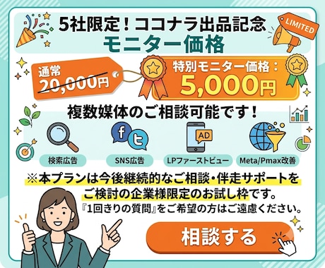 初回｜web広告戦略をプロ視点でアドバイスします イメージ1