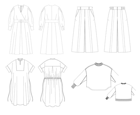 洋服のパターン(型紙)を作ります 現役パタンナーがあなたのデザインした洋服を形にします イメージ1