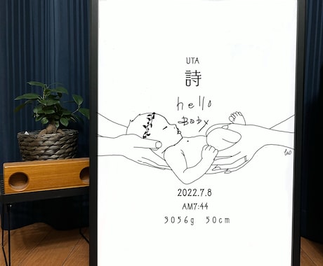 似顔絵命名書作成！ずっと飾れる大切に描きます イメージ1