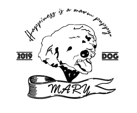 愛犬のお写真からオリジナルロゴを作ります SNSのアイコン用、オリジナルグッズ用 イメージ1