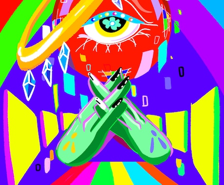ちょっぴり毒を感じる1枚絵を描きます ビビッドカラー寄り。挿絵や動画等のイラストに… イメージ2