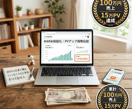 月10万達成noteの収益化戦略を教えます 100万円稼いだ独自の戦略でnoteの収益化を加速させます イメージ1