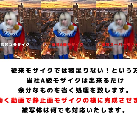 一般モザイク！！プロがさっとモザイクかけます モザだけでなく他の絵に置き換えれます。15分1500yen イメージ2
