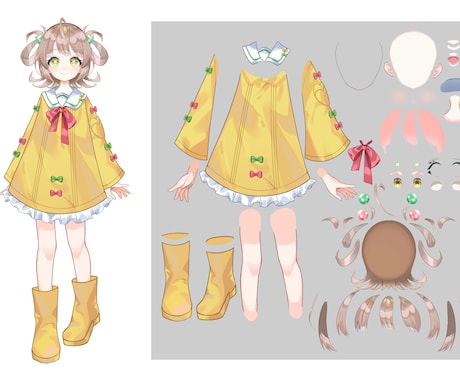 キャラクターデザイン～パーツ分けまで出来ます ！可愛いキャラデザが得意です！お気軽にご相談ください！ イメージ2