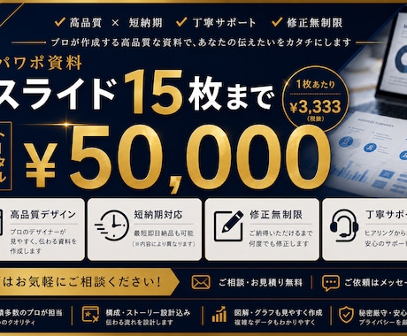 BtoB向け　伝わる資料でプレゼンを成功へ導きます 洗練されたデザインでビジネスを加速させるプレゼン資料作成代行 イメージ1