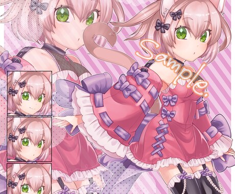一週間以内に立ち絵お仕立てします お急ぎ納期をお探しの方、可愛い絵柄をお探しの方おすすめです！ イメージ2