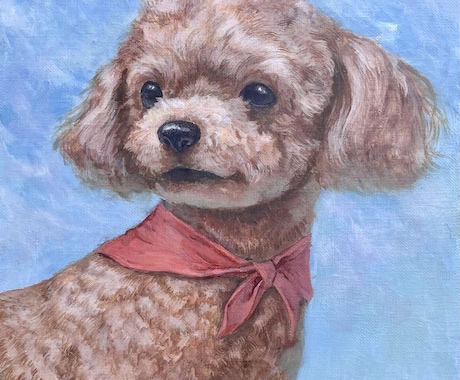 大切なペットの似顔絵をキャンバスにお描きします 美術大学・大学院で培った技術を生かし、心を込めて制作します。 イメージ2