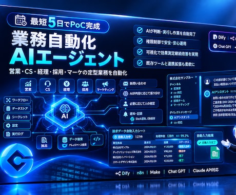 Difyで業務AIワークフローを構築します イメージ1