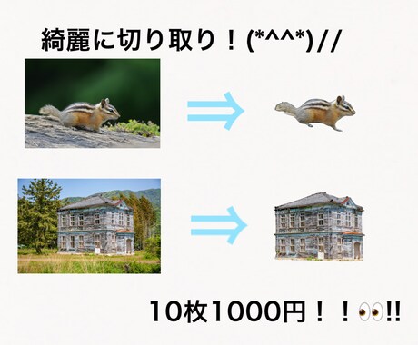 最短30分！写真の背景削除・切り抜きします イメージ1