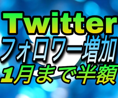 Twitterのフォロワー+1200人宣伝します 1月まで半額セール中☆アカウントの価値見栄え向上に☆