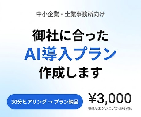 御社専用のAI導入サポートします 現役AIエンジニアが翌日から実行できる提案します イメージ1
