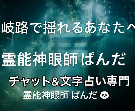 霊感多次元鑑定　結婚お手軽15分チャット鑑定します 人気チャット占いアプリ実績多数。多次元霊感チャネラーぱんだ イメージ2
