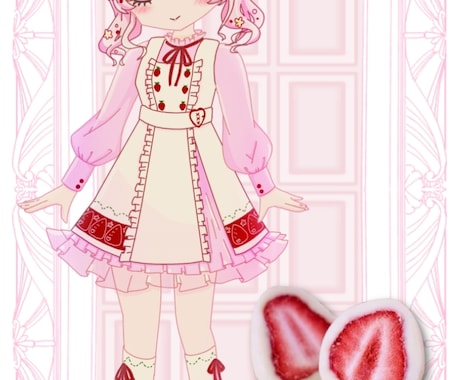 お好きなチョコモチーフの立ち絵イラスト描きます VTuberイラスト多数経験あり！細かい衣装も得意です！ イメージ1