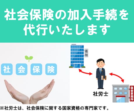 社労士が社会保険の加入手続（新規適用）を代行します 親身・丁寧・迅速な対応がモット―です イメージ1